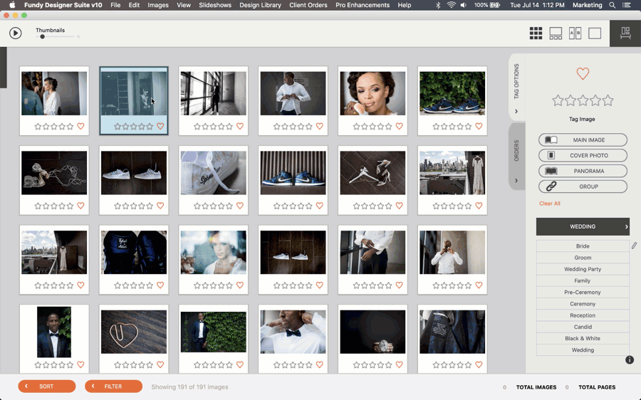 Organizing Photos in Fundy Designer